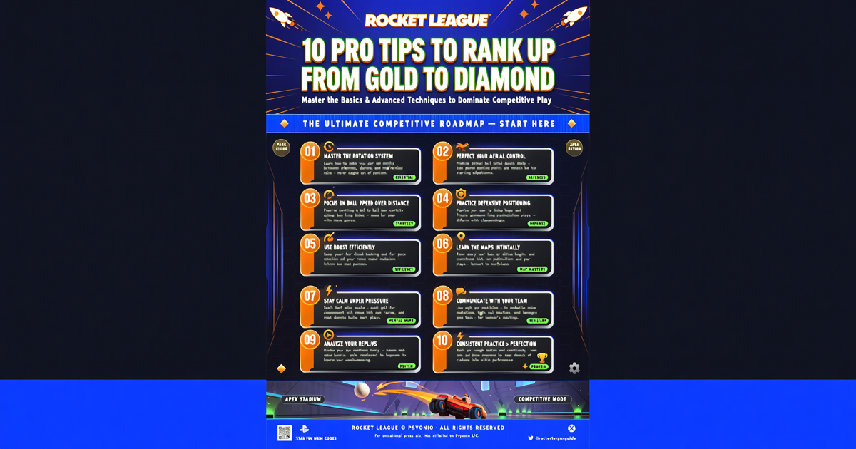 Rocket League: 10 Pro Tips to Rank Up from Gold to Diamond
